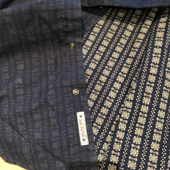 Lucky Western Shirt Blue Pattern Small - Picture 10 of 11